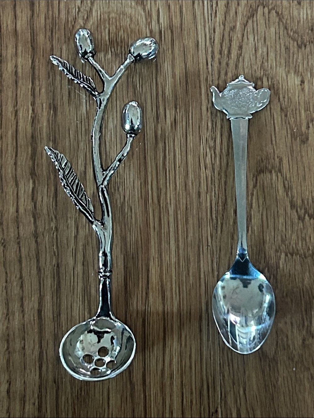 Silver Olive Branch Decorative Spoon and a free teaspoon